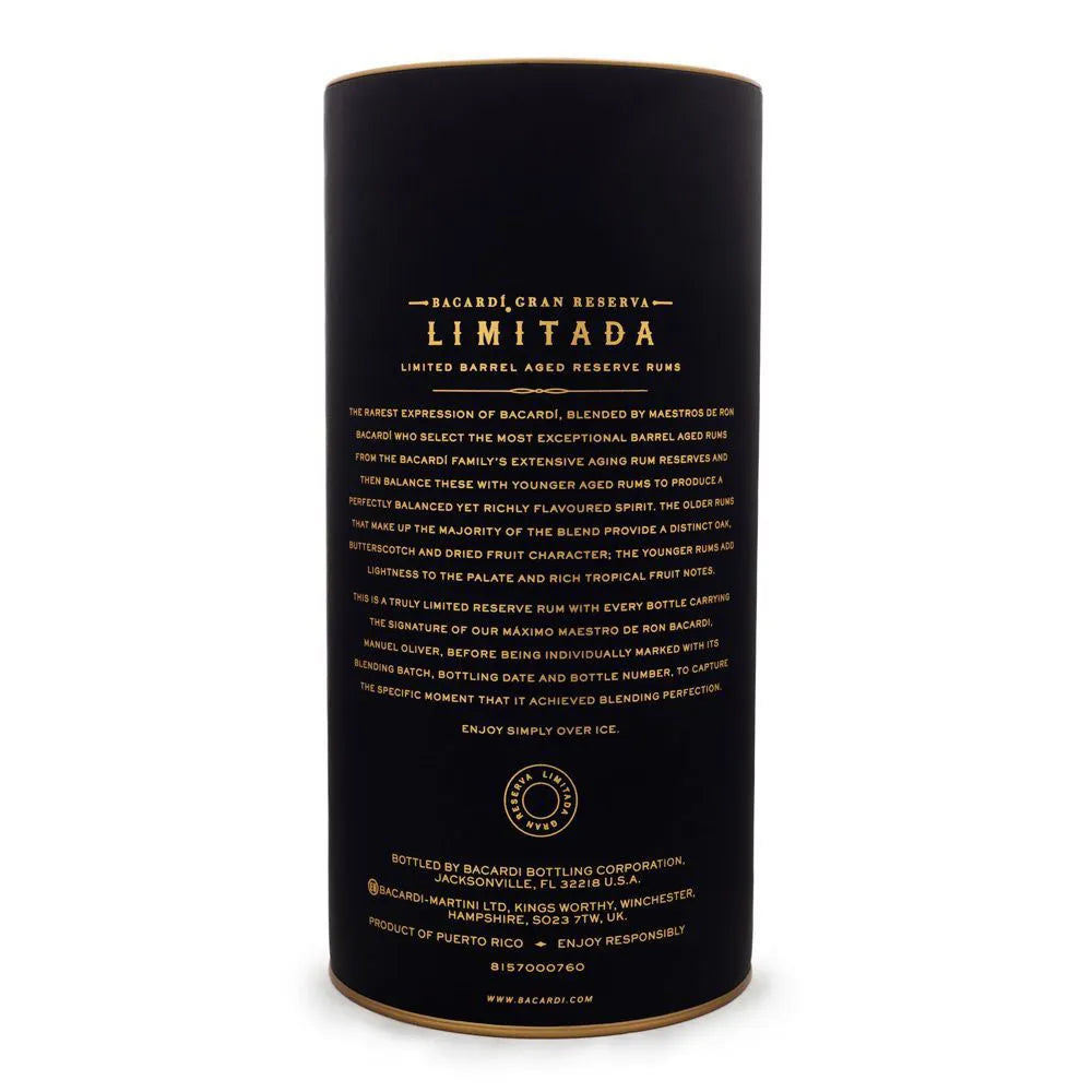 Rum Bacardi Gran Reserva Limitada 750ml Bacardi Sabor 750 ml